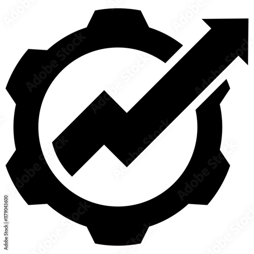 Productivity Icon Black Solid