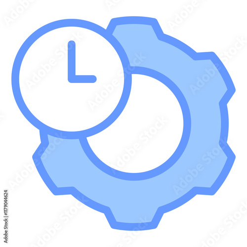 Efficiency Icon Outline Blue