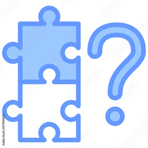 Problem Solving Icon Outline Blue