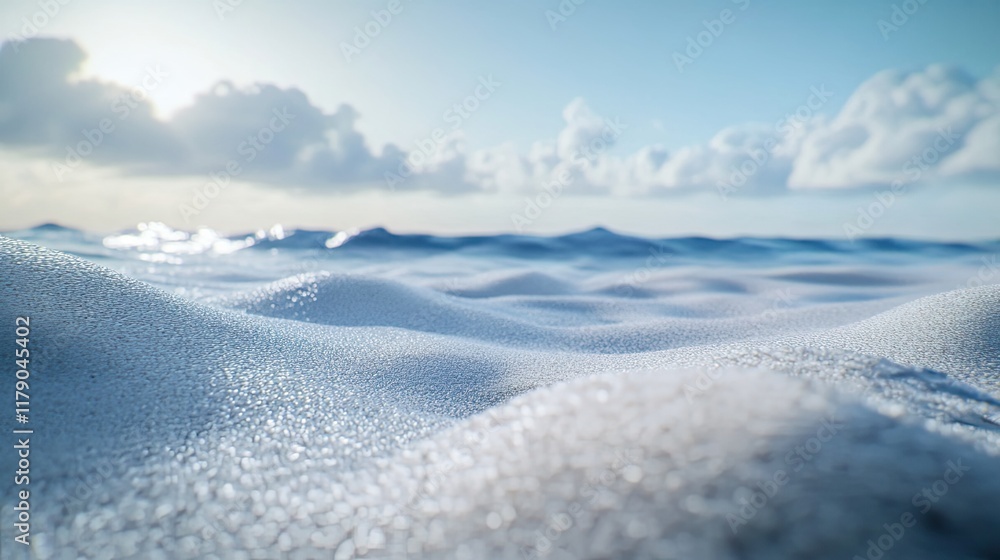 Sea foam close-up, ocean waves background, sunny day, travel brochure. Sea foam close-up, ocean waves background, sunny day, travel brochure.