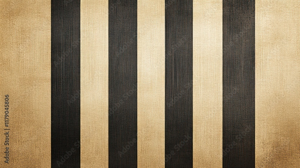 Vertical black and gold striped textured background. Vertical black and gold striped textured background.