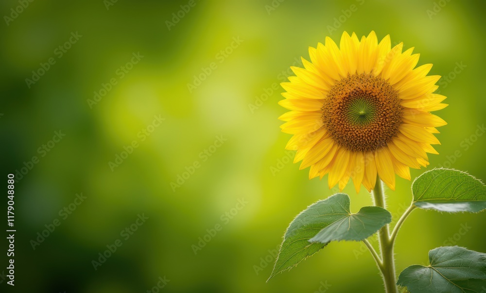 Vibrant sunflower against a lush background Vibrant sunflower against a lush background