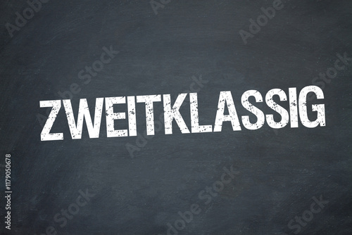 zweitklassig	

