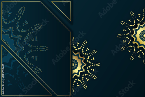 Stylized Floral Mandala: Intricate Patterns in Shades of Gold
