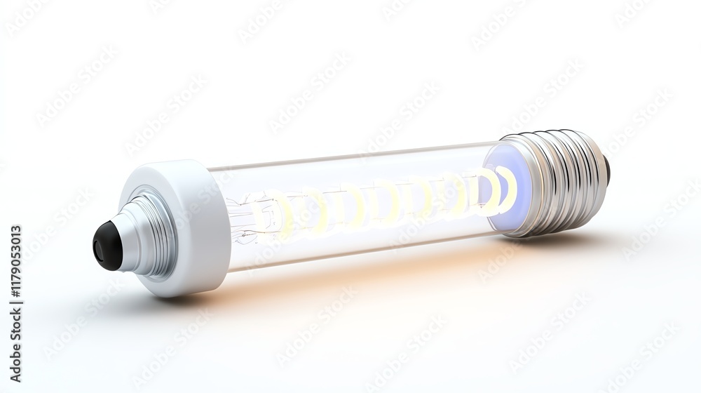 LED light bulb, energy-efficient, modern design, white isolate background. LED light bulb, energy-efficient, modern design, white isolate background.