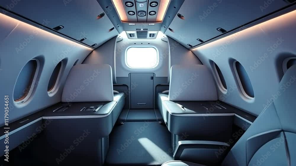 Luxurious Private Jet Interior: A Glimpse of Opulence Luxurious Private Jet Interior: A Glimpse of Opulence