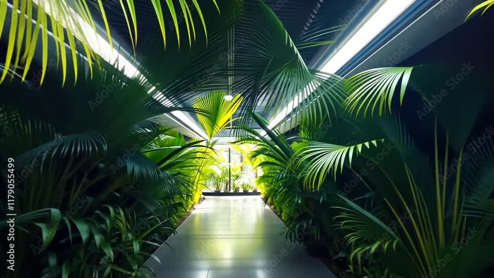 Lush Greenery Pathway: A Tranquil Indoor Oasis Lush Greenery Pathway: A Tranquil Indoor Oasis