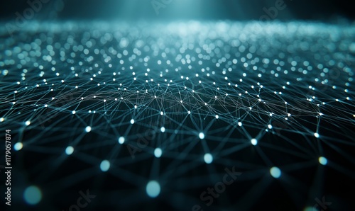 Network technology, interconnected nodes in the digital realm. Data transfer, communication and seamless connectivity for modern enterprises. Efficient, robust and secure tech infra, Generative AI