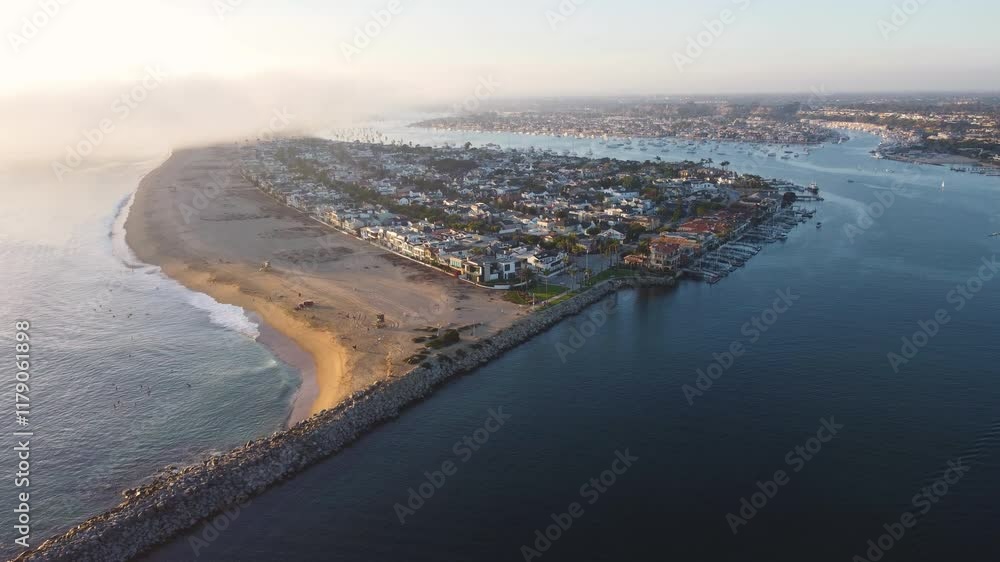 Balboa Peninsula Public Beach. Legendary Local Surf Spot Balboa Peninsula Public Beach. Legendary Local Surf Spot
