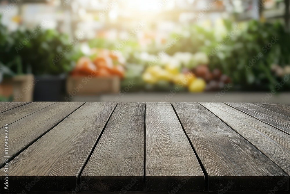 Wooden table, produce market background, display, food (3) Wooden table, produce market background, display, food (3)