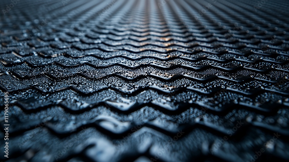 Close-up of textured wet surface with wave pattern. Close-up of textured wet surface with wave pattern.