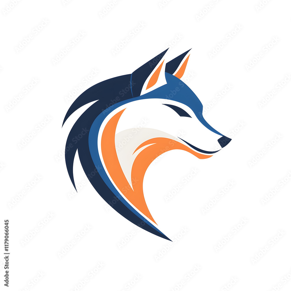 Simple fox head illustration. Fox head badge emblem logo icon isolated on white Simple fox head illustration. Fox head badge emblem logo icon isolated on white