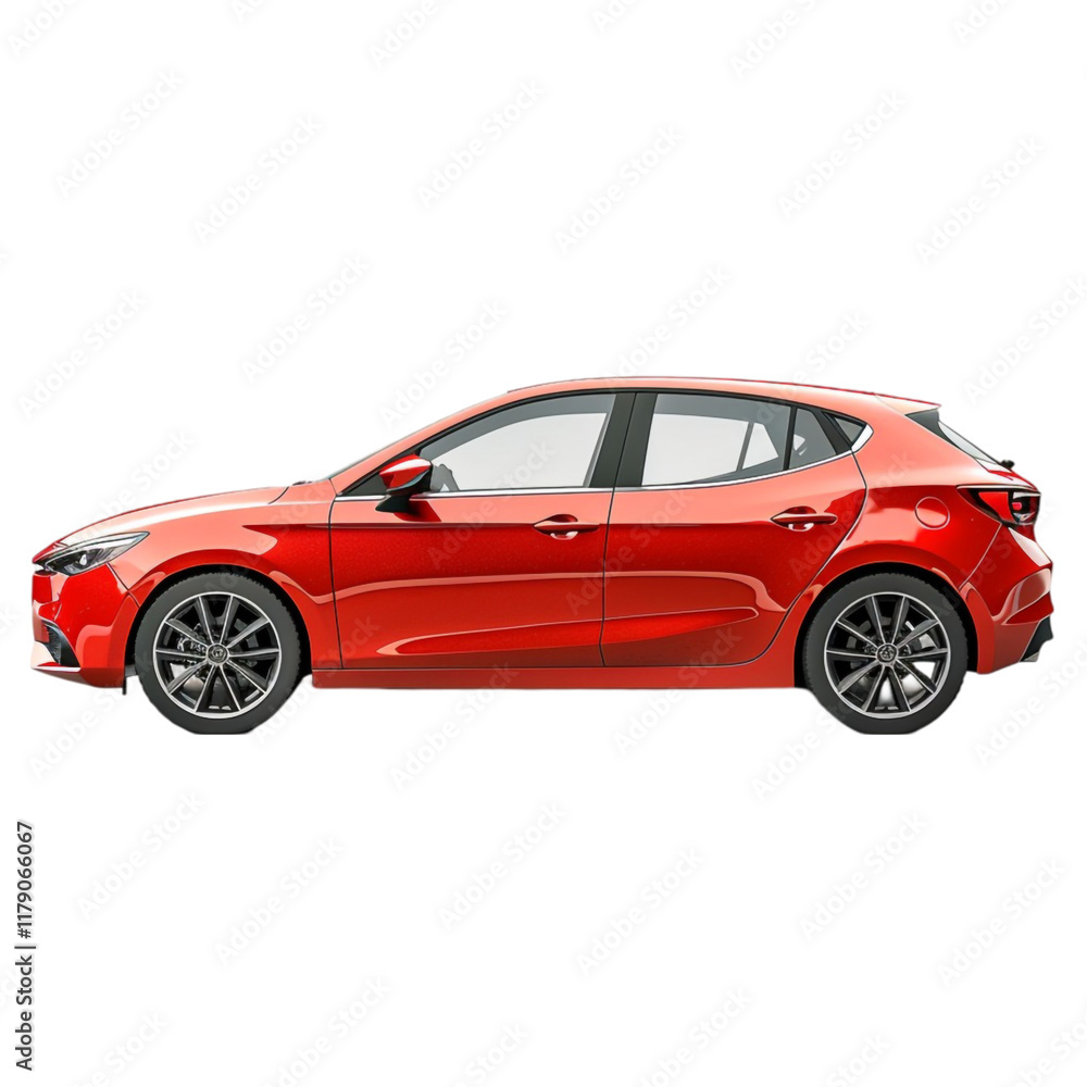 Red Sports Car Isolated on a Transparent Background Red Sports Car Isolated on a Transparent Background