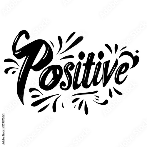 Cute lettering "Positive"