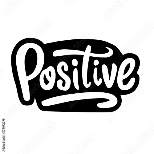 Cute lettering "Positive"