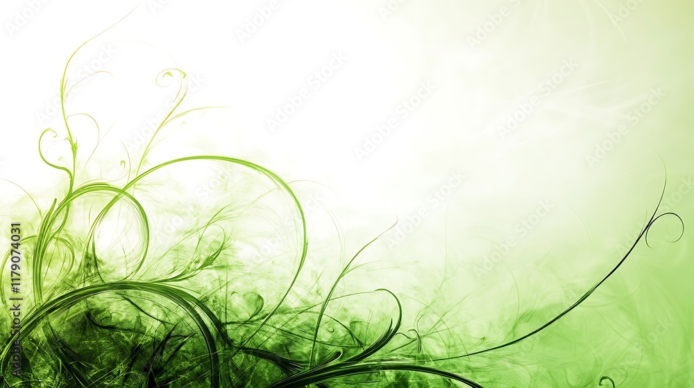 Abstract Green Floral Design Artistic Background Image Abstract Green Floral Design Artistic Background Image