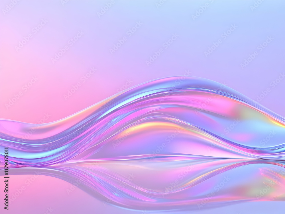 Naklejka premium Abstract 3D Pastel Wave Background