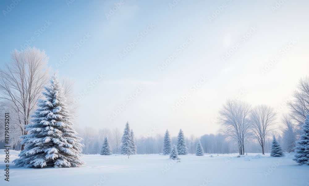 Winter wonderland scene with frosted trees Winter wonderland scene with frosted trees