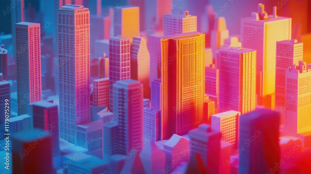 A layered paper cityscape with bright colors and comic-style outlines, creating a dynamic scene. A layered paper cityscape with bright colors and comic-style outlines, creating a dynamic scene.