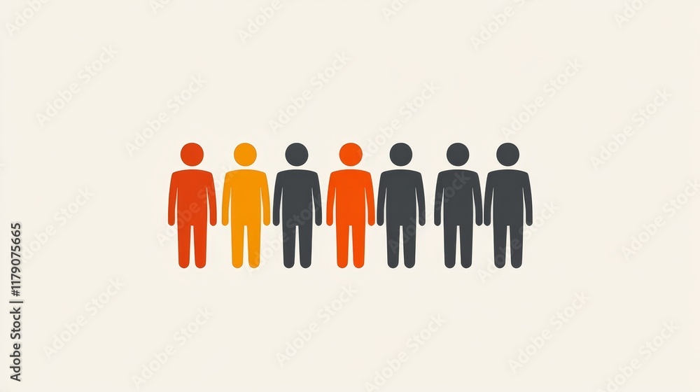 Diverse group of people patiently waiting in line, maintaining social distance diverse Diverse group of people patiently waiting in line, maintaining social distance diverse