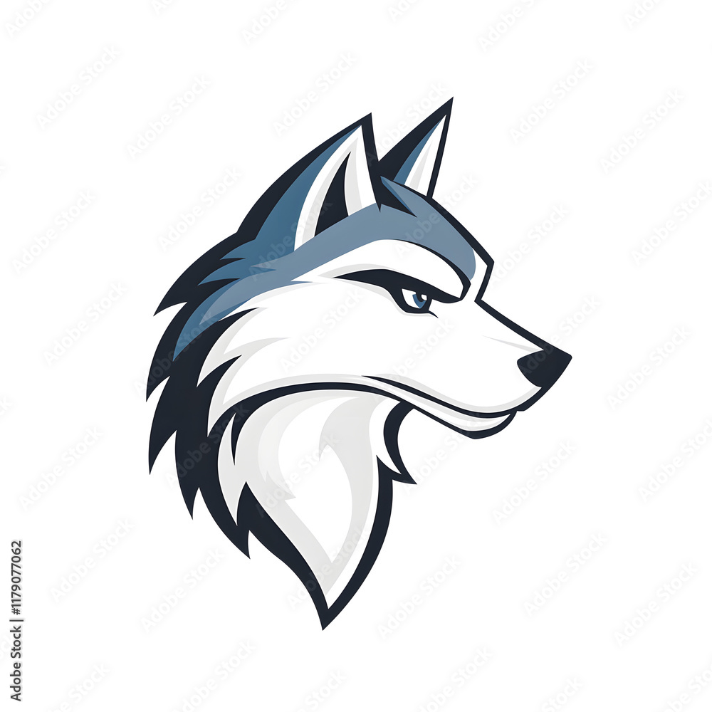 Simple wolf head illustration. Wolf head badge emblem logo icon isolated on white Simple wolf head illustration. Wolf head badge emblem logo icon isolated on white