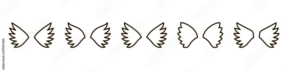 Obraz premium Wings icons set. Simple set of wings vector icons.