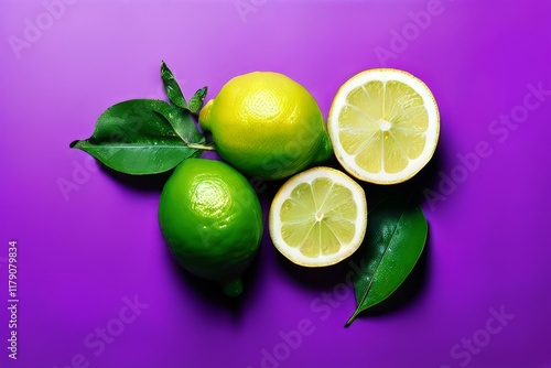 84 lemon lime and deep purple photo