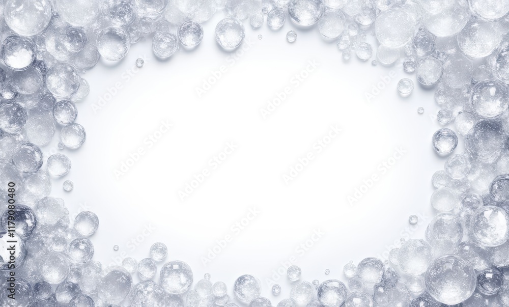 Abstract icy bubble frame design Abstract icy bubble frame design