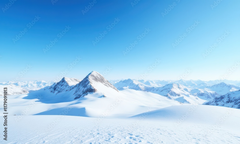 Breathtaking snow-covered mountain landscape Breathtaking snow-covered mountain landscape