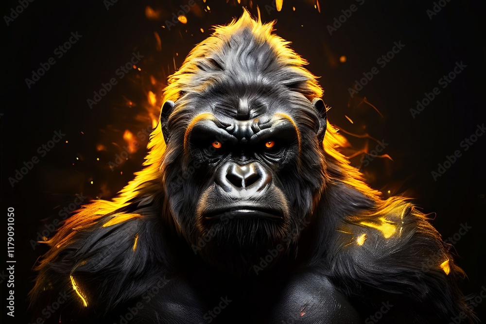 a dark gray and brown gorilla chalk piece shatters into smaller a dark gray and brown gorilla chalk piece shatters into smaller