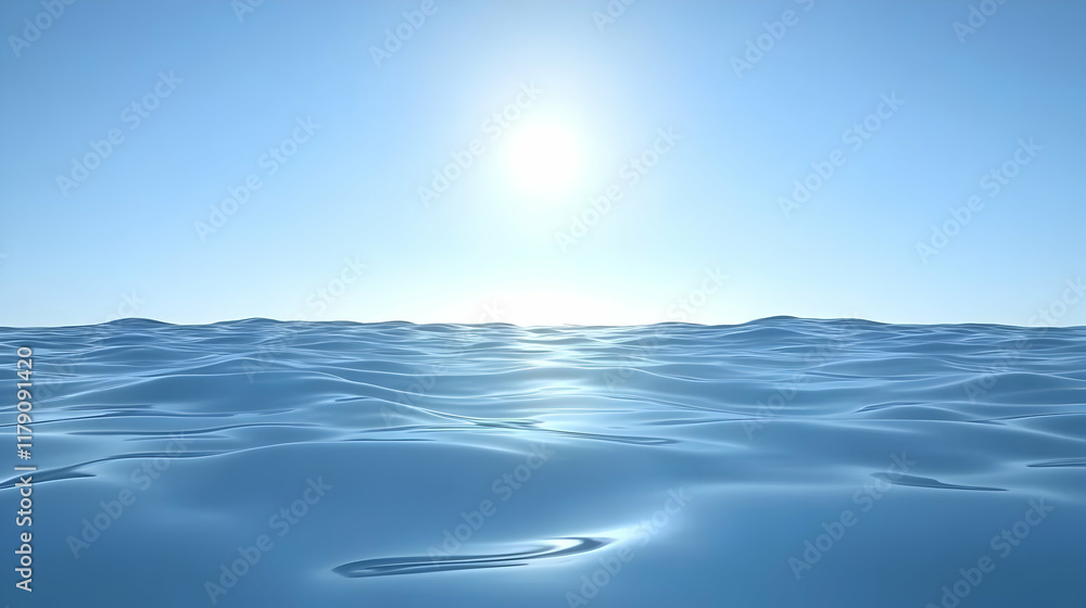 Serene Ocean 3D Background Serene Ocean 3D Background