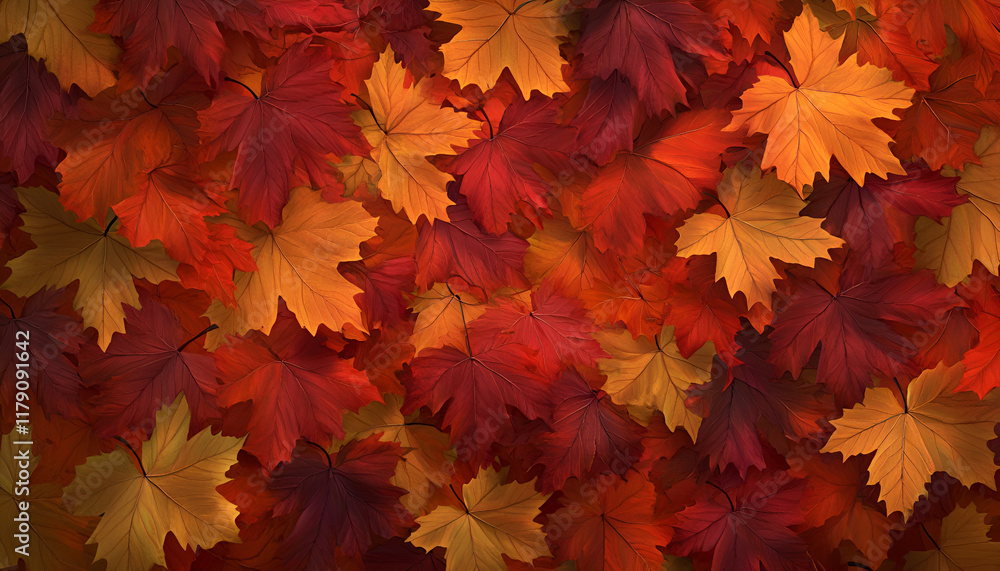 An autumn-themed wallpaper with maple leaves in warm reds, oranges, and yellows, providing a cozy, seasonal vibe. An autumn-themed wallpaper with maple leaves in warm reds, oranges, and yellows, providing a cozy, seasonal vibe.