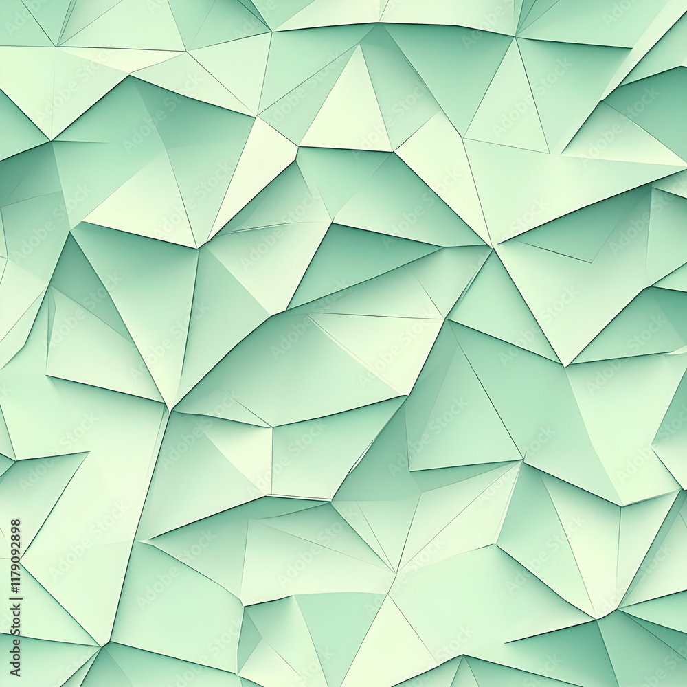 Abstract 3D Green Polygonal Background Abstract 3D Green Polygonal Background