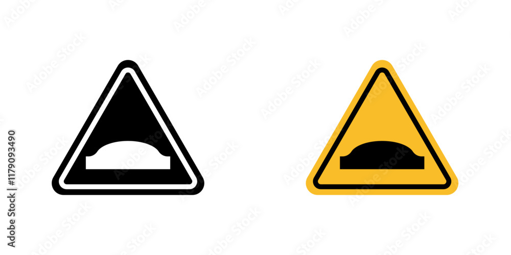 Caution speed Ramps signs vector graphic pack Caution speed Ramps signs vector graphic pack
