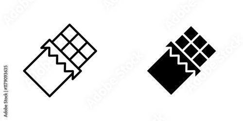 Chocolate icons vector graphic pack