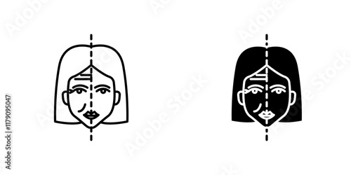 Facelifting procedure icons vector graphic pack