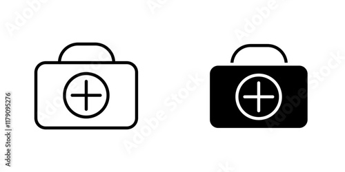First aid box icons vector graphic pack