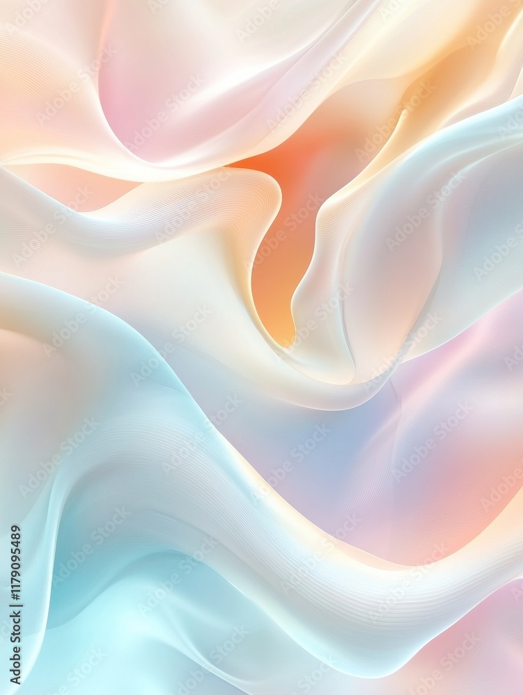 Fototapeta premium A wavy pastel border background image.