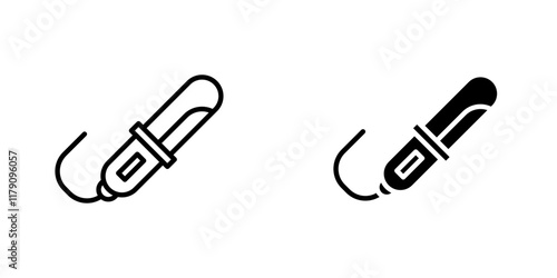 Hair curler icons vector graphic pack