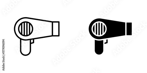 Hair dryer icons vector graphic pack