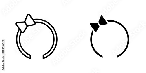 Hair tie icons vector graphic pack
