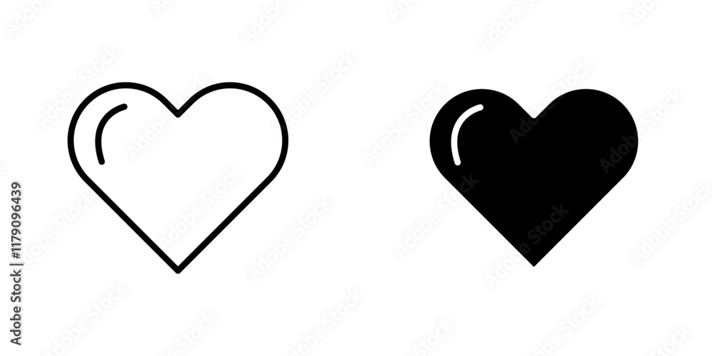 Heart icons vector graphic pack Heart icons vector graphic pack