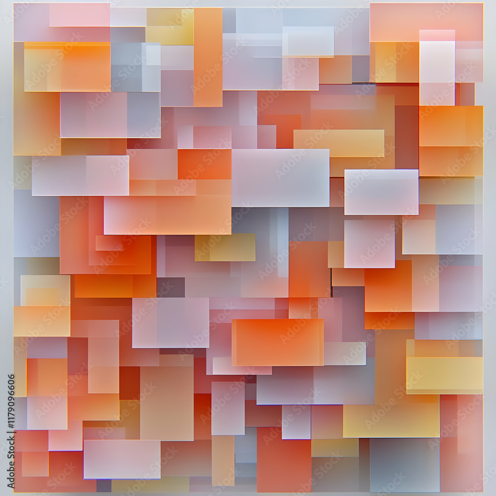 Abstract 3D Geometric Orange Background Abstract 3D Geometric Orange Background
