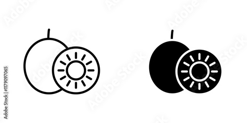 Kiwi icons vector graphic pack