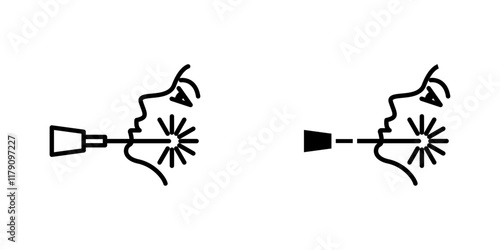 Laser anti aging beauty icons vector graphic pack