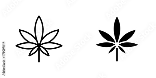 Marijuana icons vector graphic pack