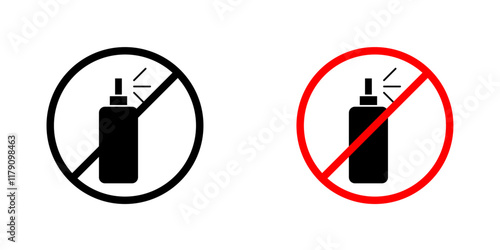 No aerosol spray sign vector graphic pack