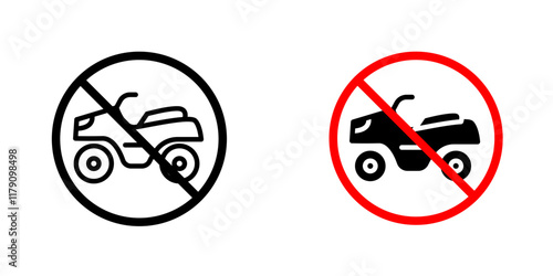 No all terrain vehicle sign vector graphic pack