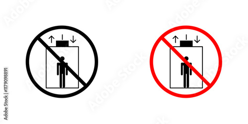 No elevator sign vector graphic pack