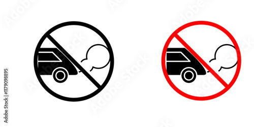 No exhaust gases sign vector graphic pack